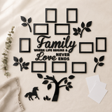Halena – 3D Acrylic Family Tree Wall Decor with 11 Photo Frames