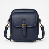 Solene – Structured PU crossbody bag with built-in wallet and glasses compartment