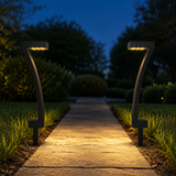 Lunavia – Sculptural 7-Shape Solar Pathway Lights, Warm 2700K Glow, IP65 Waterproof
