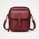 Solene – Structured PU crossbody bag with built-in wallet and glasses compartment