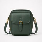 Solene – Structured PU crossbody bag with built-in wallet and glasses compartment