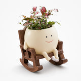 Pippin – Smiley Face Planter Pot with Rocking Chair, Swing & Hammock Designs