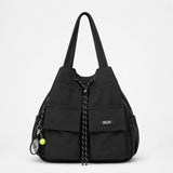 Carryall – Convertible Drawstring Canvas Tote Backpack with Cargo Pockets