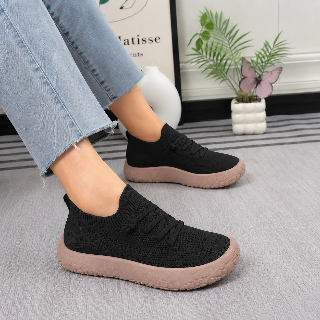 Softstride – Women's Knit Slip-On Sneakers with Cushioned Chunky Sole