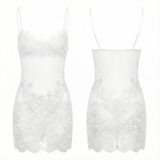 Velaire - Women's Sheer Embroidered Lace Slip Dress