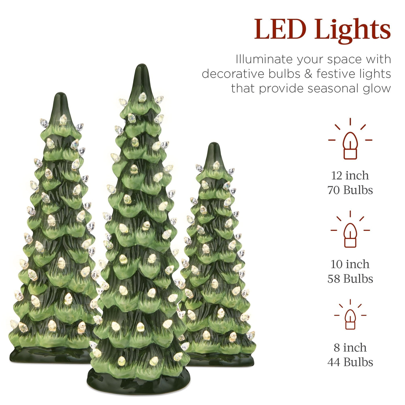 Merrydale - Homemade Ceramic Christmas Tree with LED Lights
