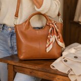 Halona – Sculpted Soft Leather Tote Bag