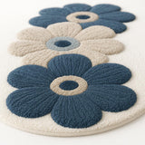 Velveterra - Soft Irregular Flower Pattern Rug