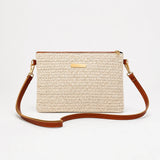 Solène – Woven Straw Crossbody Clutch Bag for Women
