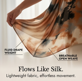 Aterra – Artistic Watercolor Tunic and Wide Leg Pants Set