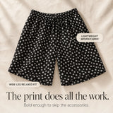 Wearbella – Retro Printed Wide-Leg Summer Shorts for Women
