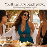 Vayara – Halter Tummy Control Swimsuit with Mesh-like V-Neck