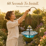 Avelora – Solar Hanging Bird Bath Fountain with Two-Tier Cascade