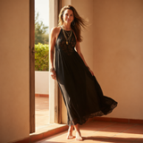 Lunavia – Lace Halter Boho Maxi Dress