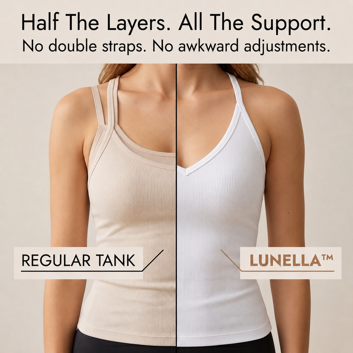 Lunella – Women's Ribbed V-Neck Tank
