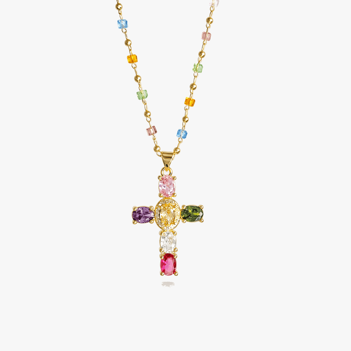 Solavée – Crystal Cross Pendant Necklace