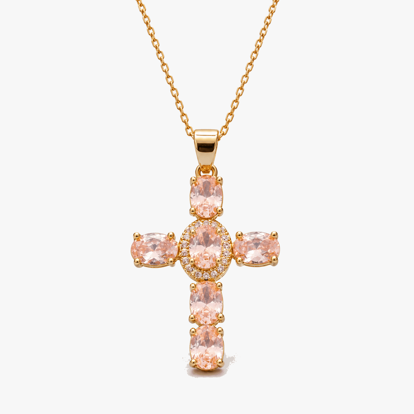 Solavée – Crystal Cross Pendant Necklace