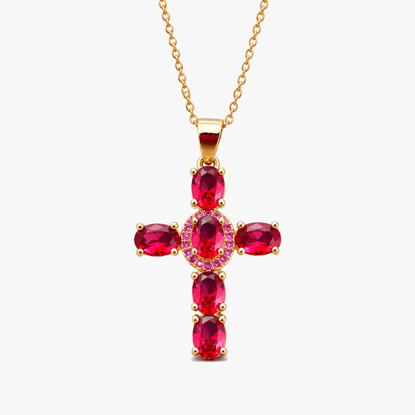 Solavée – Crystal Cross Pendant Necklace