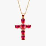 Solavée – Crystal Cross Pendant Necklace