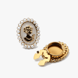 Petaline - Golden Floral Cameo Brooch