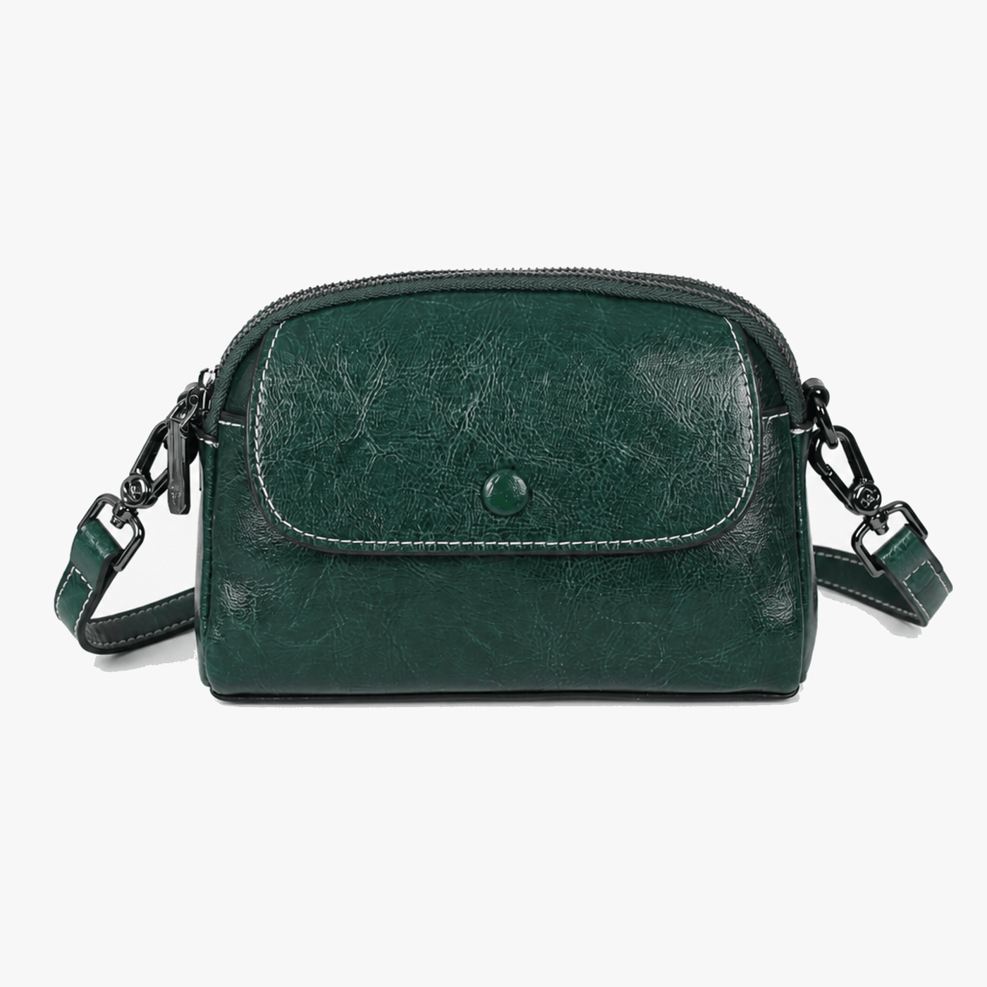 Bellana – Glossy Genuine Leather Shoulder Bag for Women
