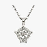 Elowen – Crystal Celtic Knot Necklace