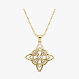 Elowen – Crystal Celtic Knot Necklace