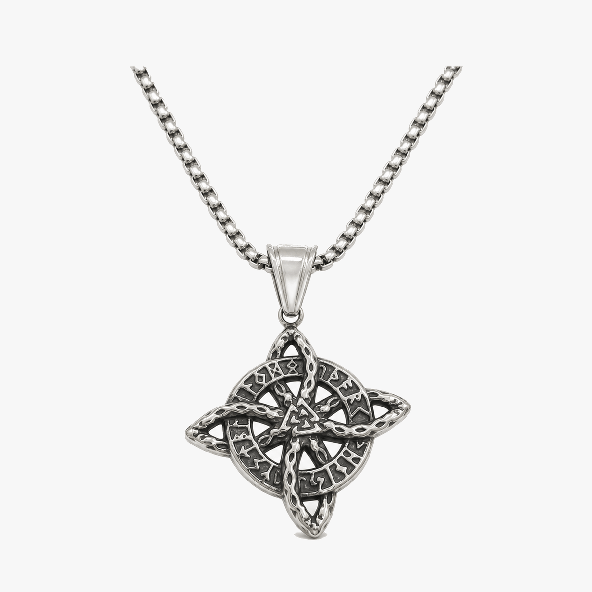 Elowen – Crystal Celtic Knot Necklace