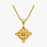 Elowen – Crystal Celtic Knot Necklace