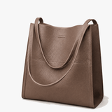 Solenne – Soft Leather Shoulder Tote