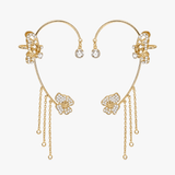 Ornata – Sparkling Butterfly Ear Cuff with Tassels