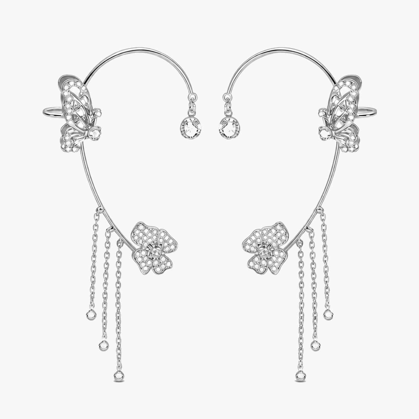 Ornata – Sparkling Butterfly Ear Cuff with Tassels