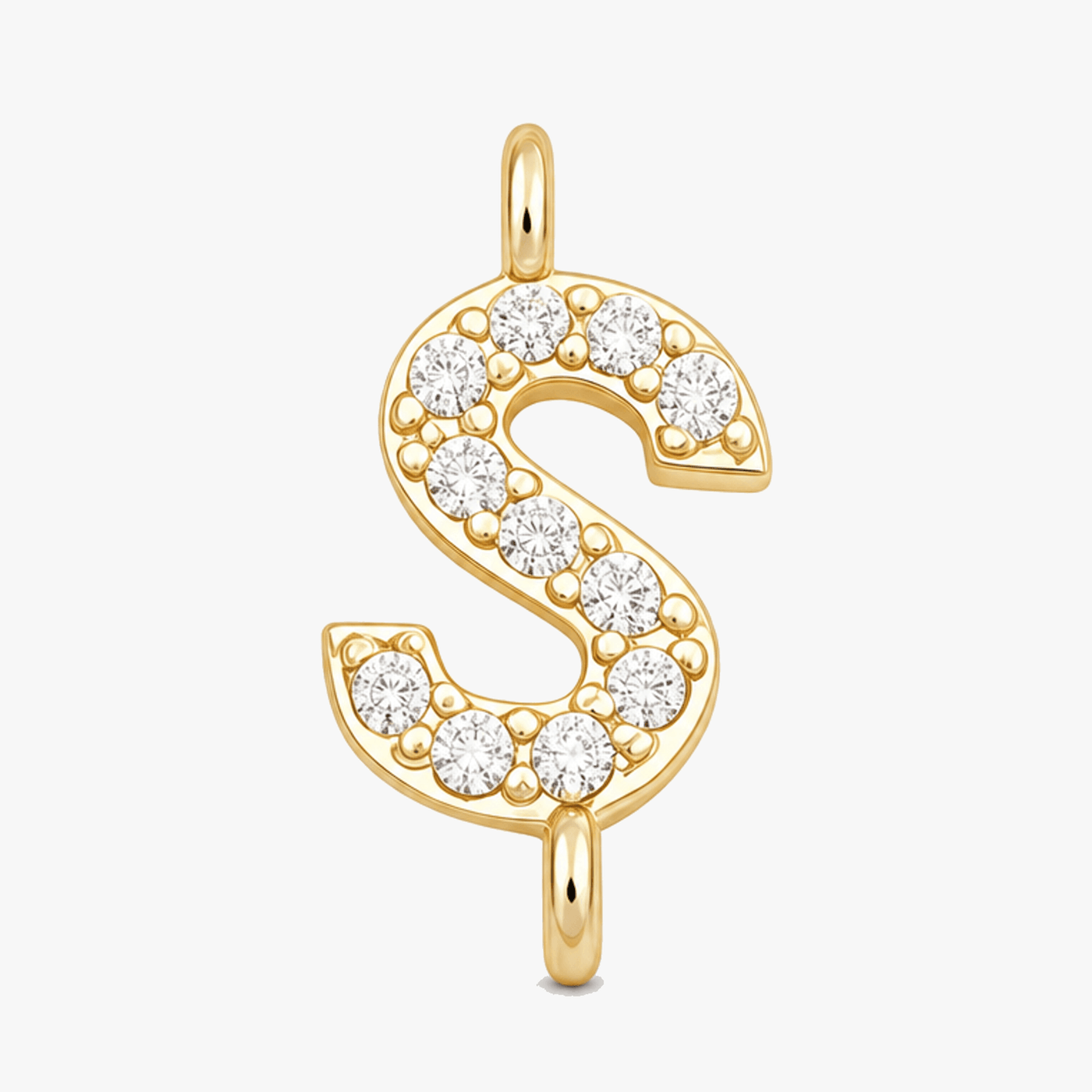 Aurela – Sparkling Initial Cross Necklace