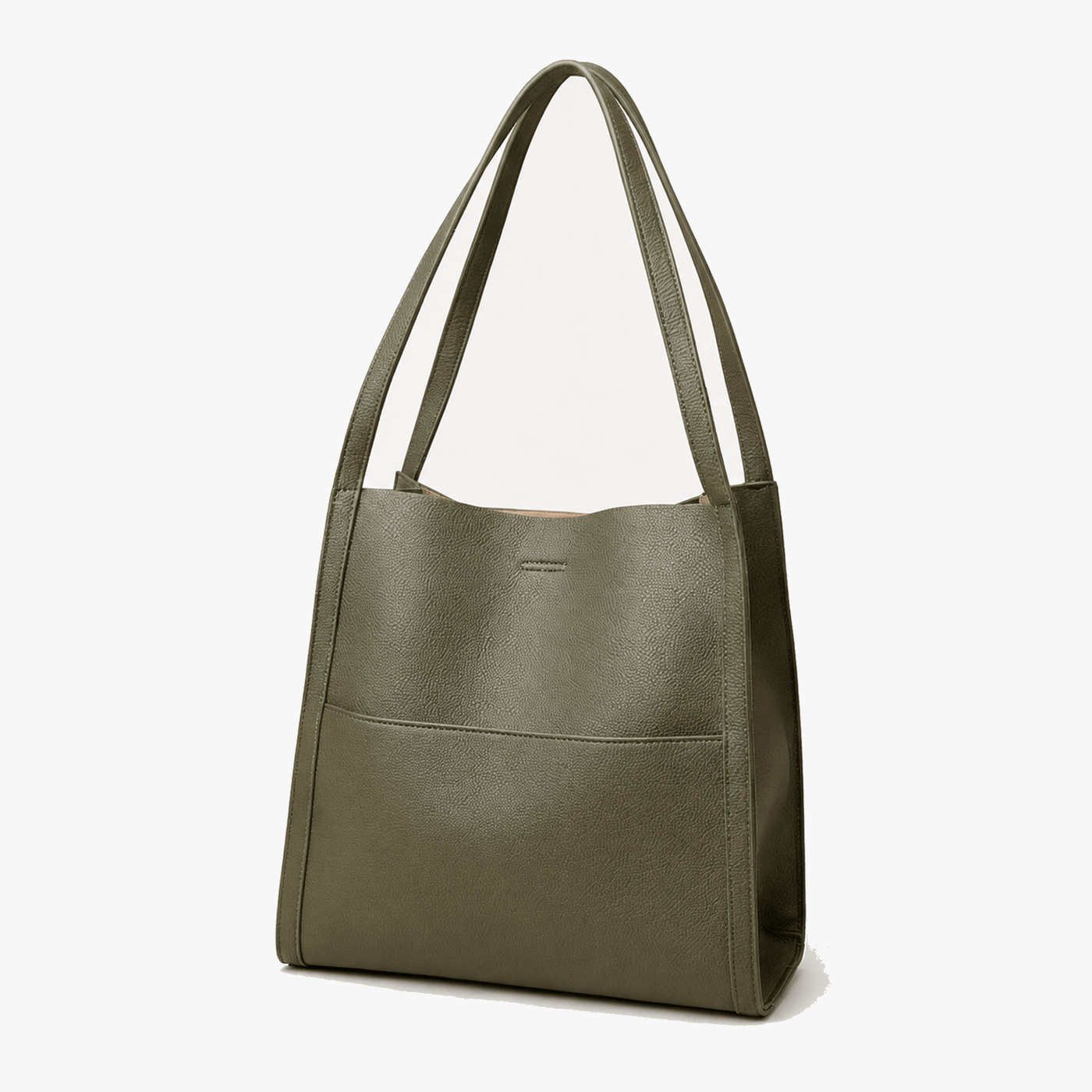 Tessara - Structured Pebbled Leather Tote Bag