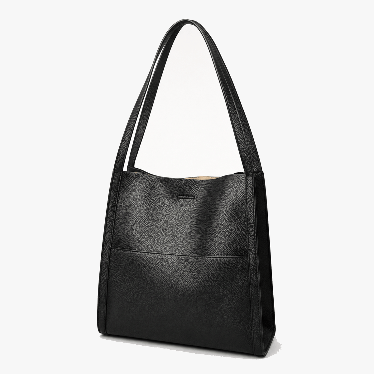 Tessara - Structured Pebbled Leather Tote Bag