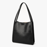 Tessara - Structured Pebbled Leather Tote Bag