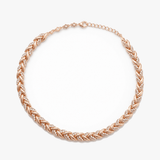 Levara - Sparkling Leaf Link Necklace and Bracelet Set