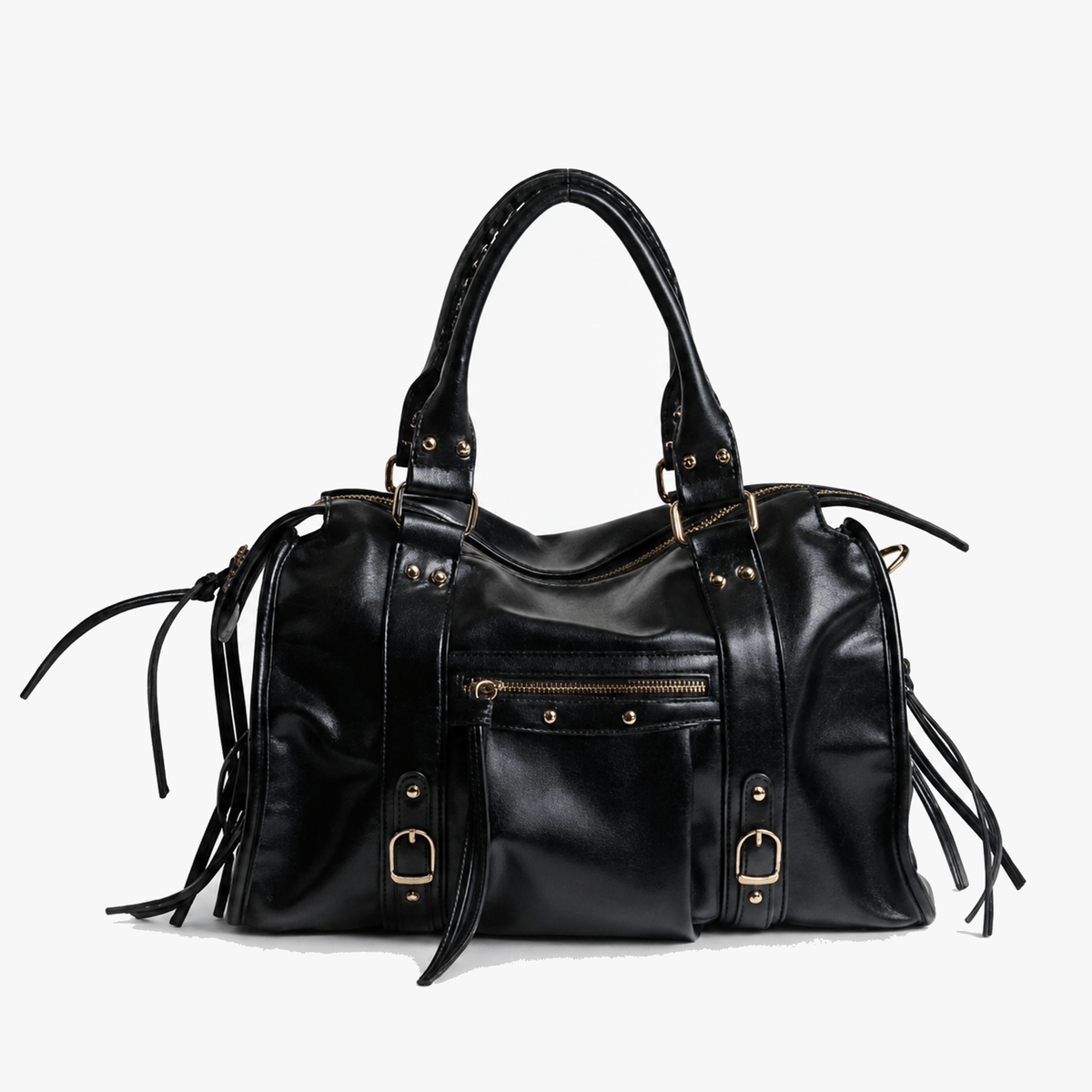 Vivara – Gold Detail Moto Satchel Bag