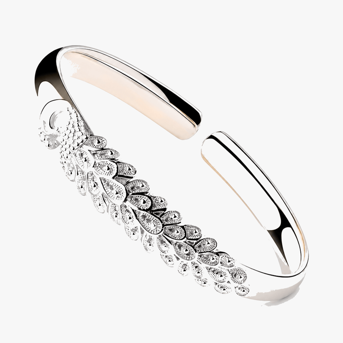 Pavora – Peacock Feather Cuff Bracelet