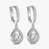 Lumiere – Crystal teardrop dangle hoop earrings