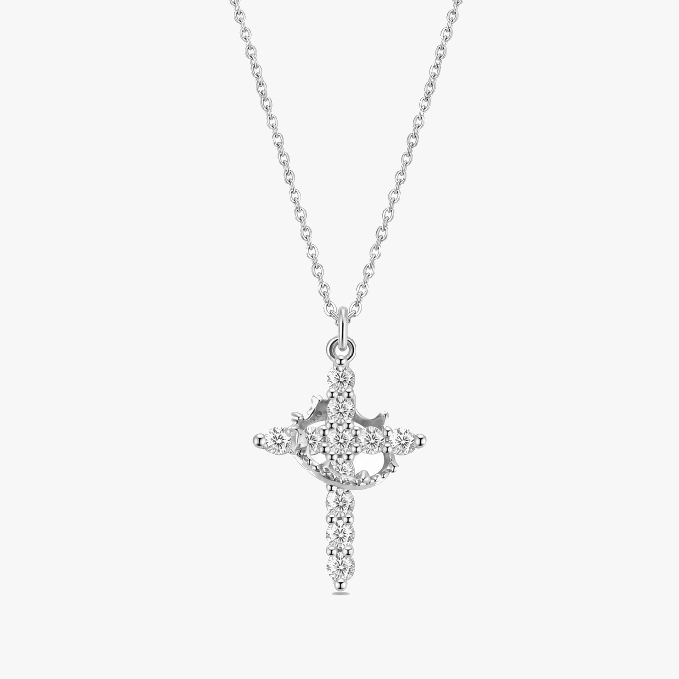 Crovana – Cross and crown faith pendant