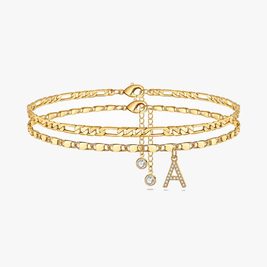 Letterly – Letter Layered Anklet