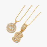 Luneria – Two-Piece Initial Pendant Necklace Set