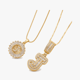 Luneria – Two-Piece Initial Pendant Necklace Set