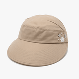 Solwen – Wide Brim Sun Visor with Ponytail Opening