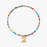 Liora – Colorful Beaded Initial Necklace