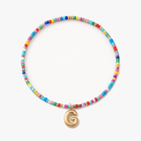 Liora – Colorful Beaded Initial Necklace