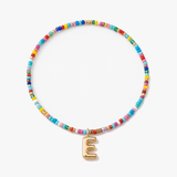 Liora – Colorful Beaded Initial Necklace
