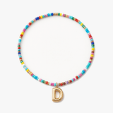 Liora – Colorful Beaded Initial Necklace