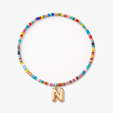 Liora – Colorful Beaded Initial Necklace